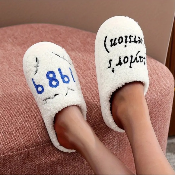 NEW! 1989 Taylor’s version seagull memory foam slippers women’s size 9.5-10 - Picture 2 of 10